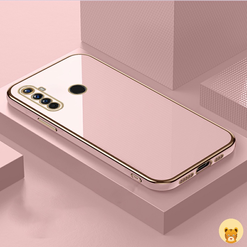 Ốp Điện Thoại Mạ Điện 5 Màu Sang Trọng Đơn Giản Dành Cho Realme 5 Case 5i C3 6i 6 5S 6S 6 Pro 7S