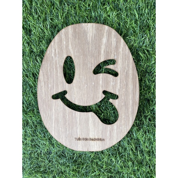 Logo cầu lông icon mặt cười