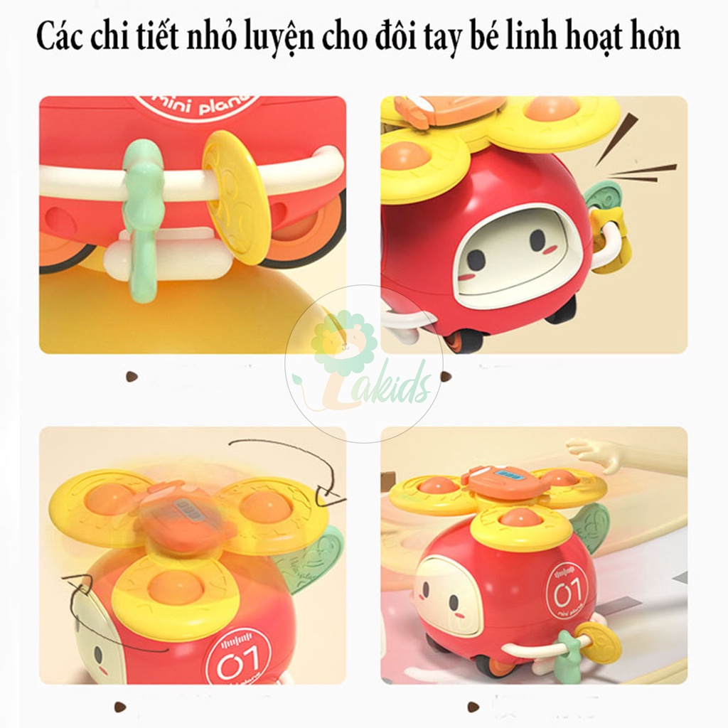 Đồ chơi con quay spinner 4 trong 1 hình máy bay vui nhộn - lakids - ảnh sản phẩm 7