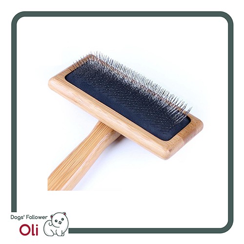 Lược Kim Chải Lông Chó Mèo Cán Gỗ