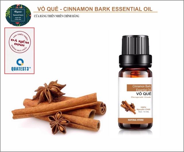 Tinh Dầu Vỏ Quế 10ML Nguyên Chất Organic - Cinnamon Bark Essential Oil