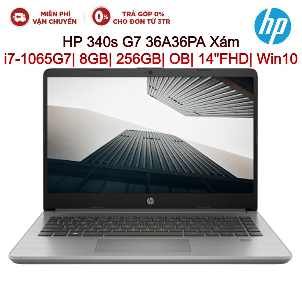 Laptop HP 340s G7 36A36PA Xám i7-1065G7| 8GB| 256GB| OB| 14&quot;FHD| Win10