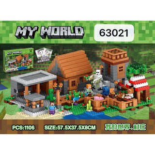 Minecraft - Non 18010 ( Lắp Ráp The Village Ngôi Làng 1106 mảnh )