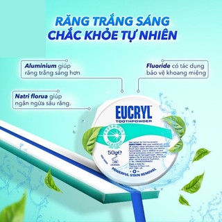 Bột trắng răng và kem đánh răng Eucryl