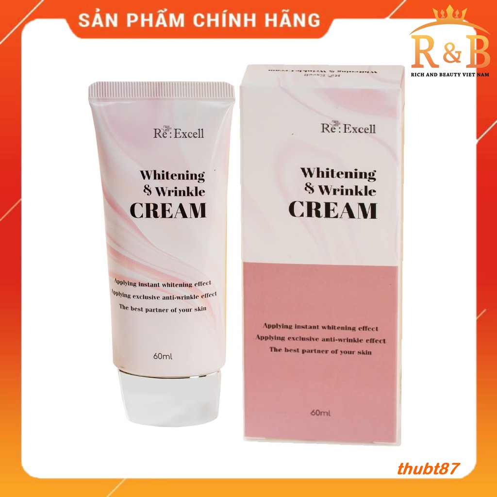 Gói test Kem dưỡng trắng chống nhăn Re:Excell Whitening & Wrinkle Cream Hàn Quốc, kem dưỡng da ban ngày R&B Việt Nam pp