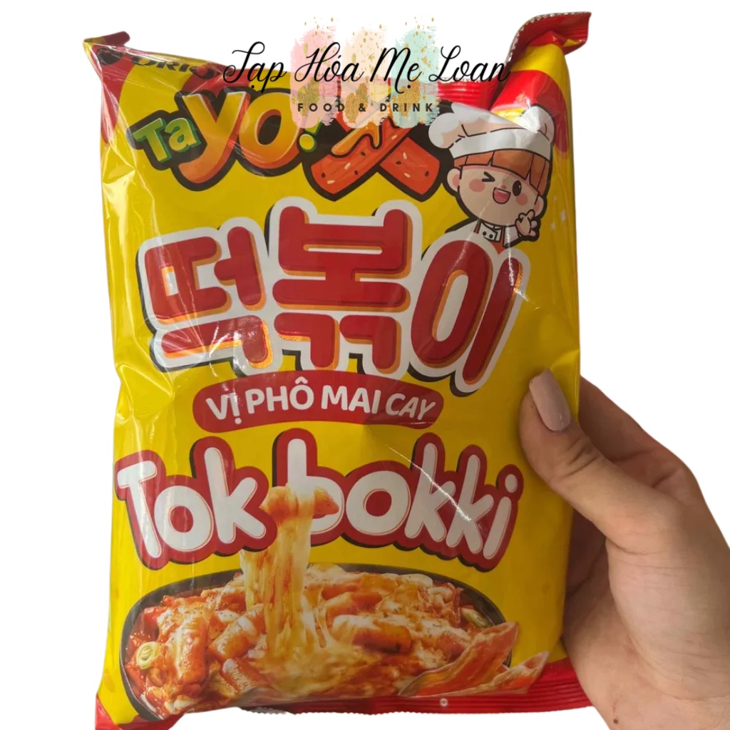 Combo 10 Gói Snack Bim Bim Tayo Tokbokki - snack Tokbokki phô mai chuẩn vị Hàn Quốc Orion 28g