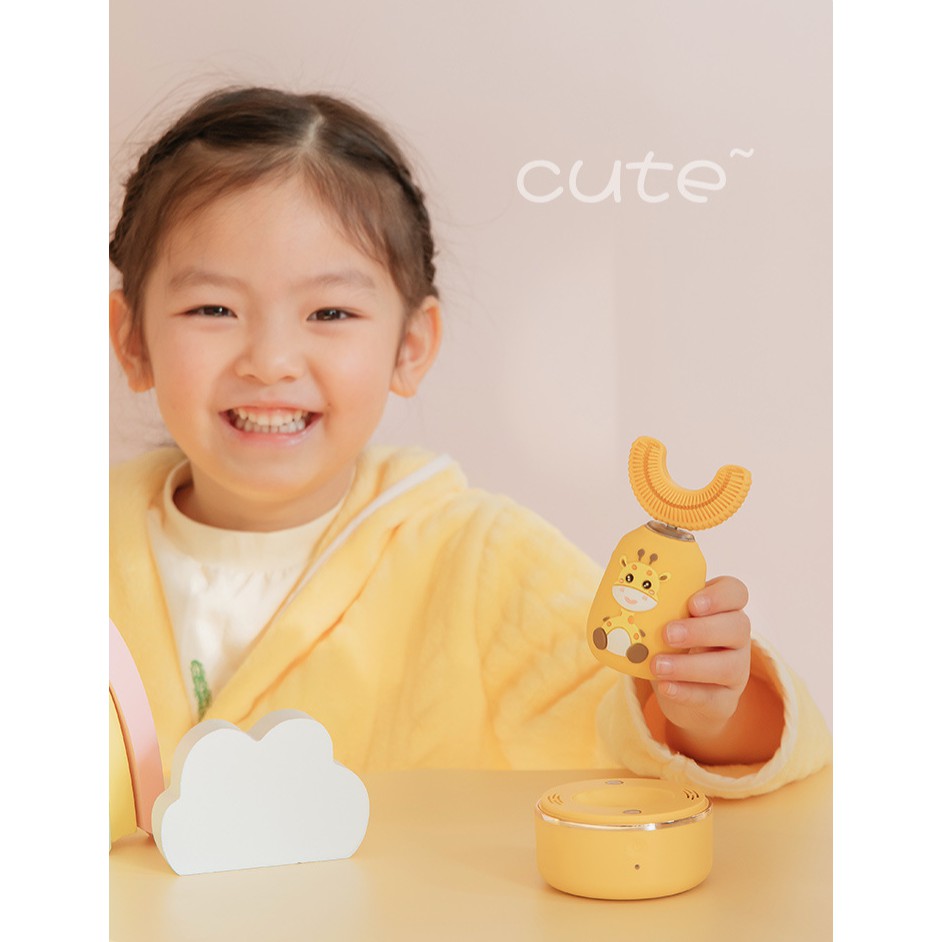 Bàn chải điện an toàn cho bé Kids Giraffe - hàng cao cấp