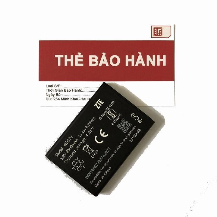 Pin của phát wifi 4G ZTE WD670 wipod pin gắn trong thay thế tiện dụng