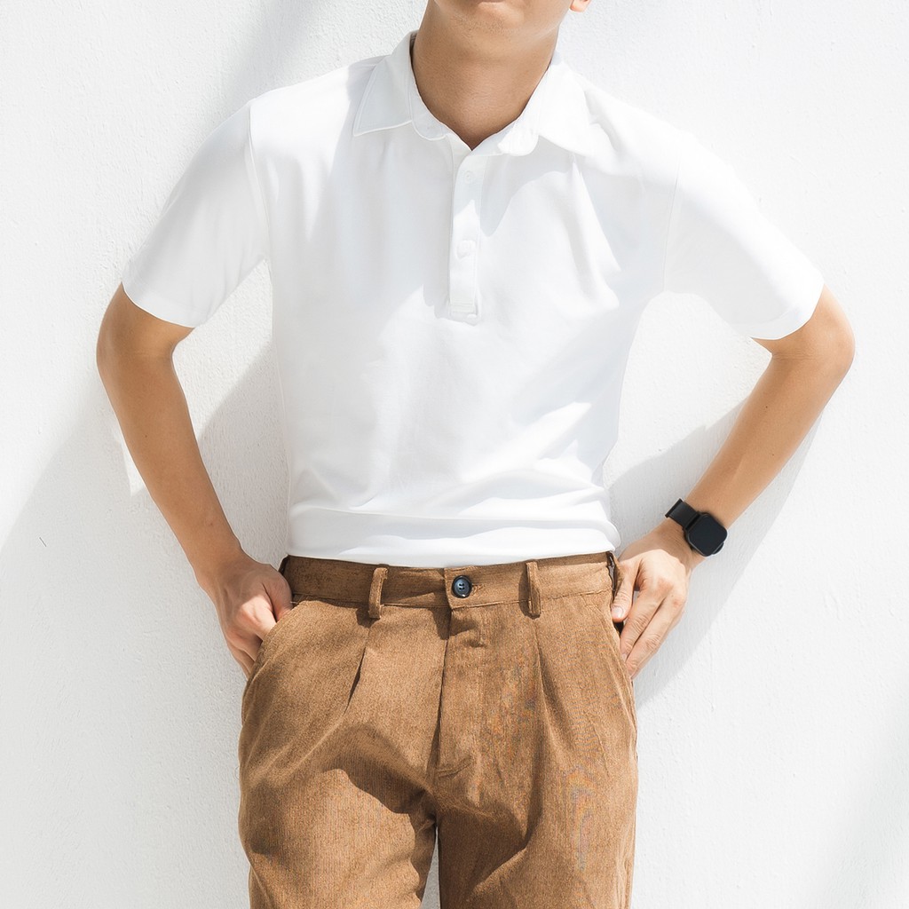Áo Polo Nam Trơn Rough Vải Cotton Cá Sấu, Form Suông Basic | BigBuy360 - bigbuy360.vn