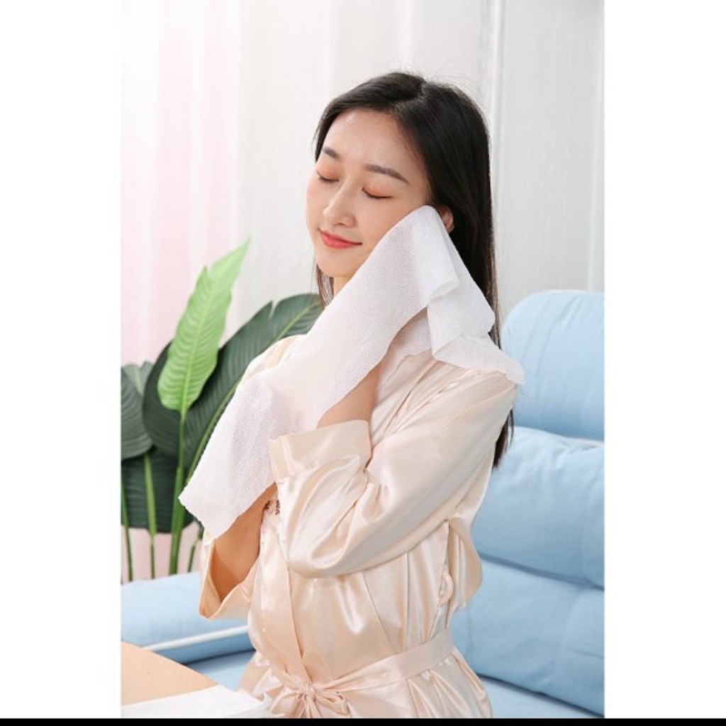 [70 x140 cm]Khăn mặt khô, khăn lau người, khăn lau đa năng dùng 1 lần dạng nén vô cùng tiện ích