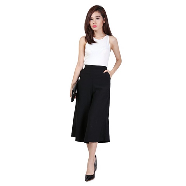 ZERASY - Quần Culottes ống rộng nhiều Màu Cá Tính dành cho nữ.