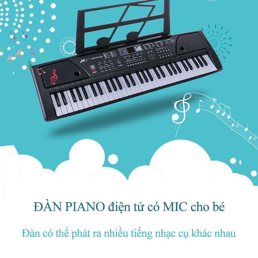 ĐÀN PIANO điện tử có MIC cho bé - Đàn piano cho bé học chơi đàn MS-6102 KL1 VT00 V