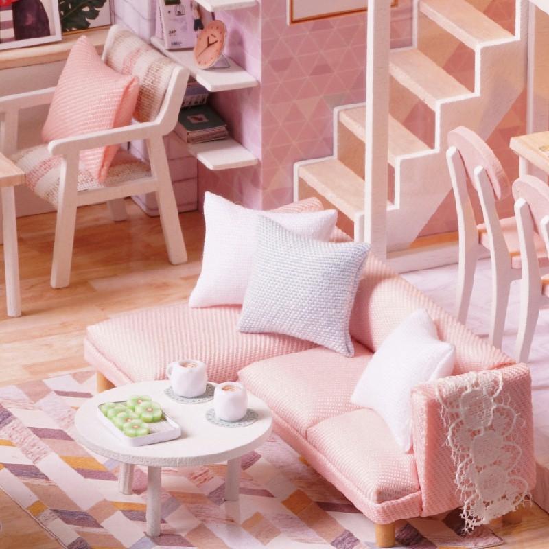 Mô hình nhà DIY Doll House Cuộc Sống Yên Bình Tranquil Life Kèm Mica Chống bụi, Bộ dụng cụ và Keo dán