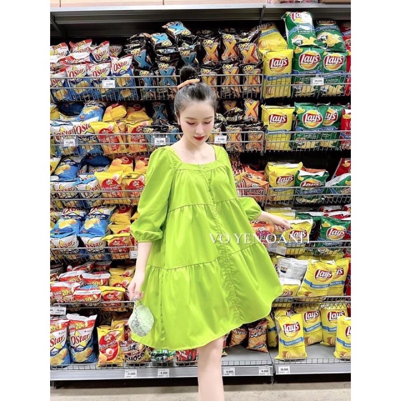 Váy Babydoll Tay Dài ,Đầm Dáng Xoè Siêu Xinh Có Ảnh Thật Kèm Video | BigBuy360 - bigbuy360.vn