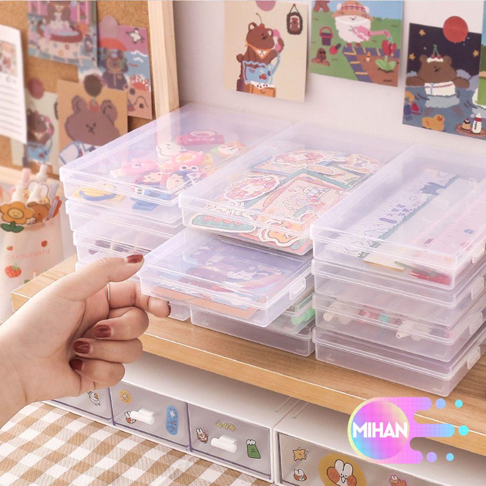 Hộp đựng bút Mihan1 làm từ nhựa màu trong suốt tiện lợi