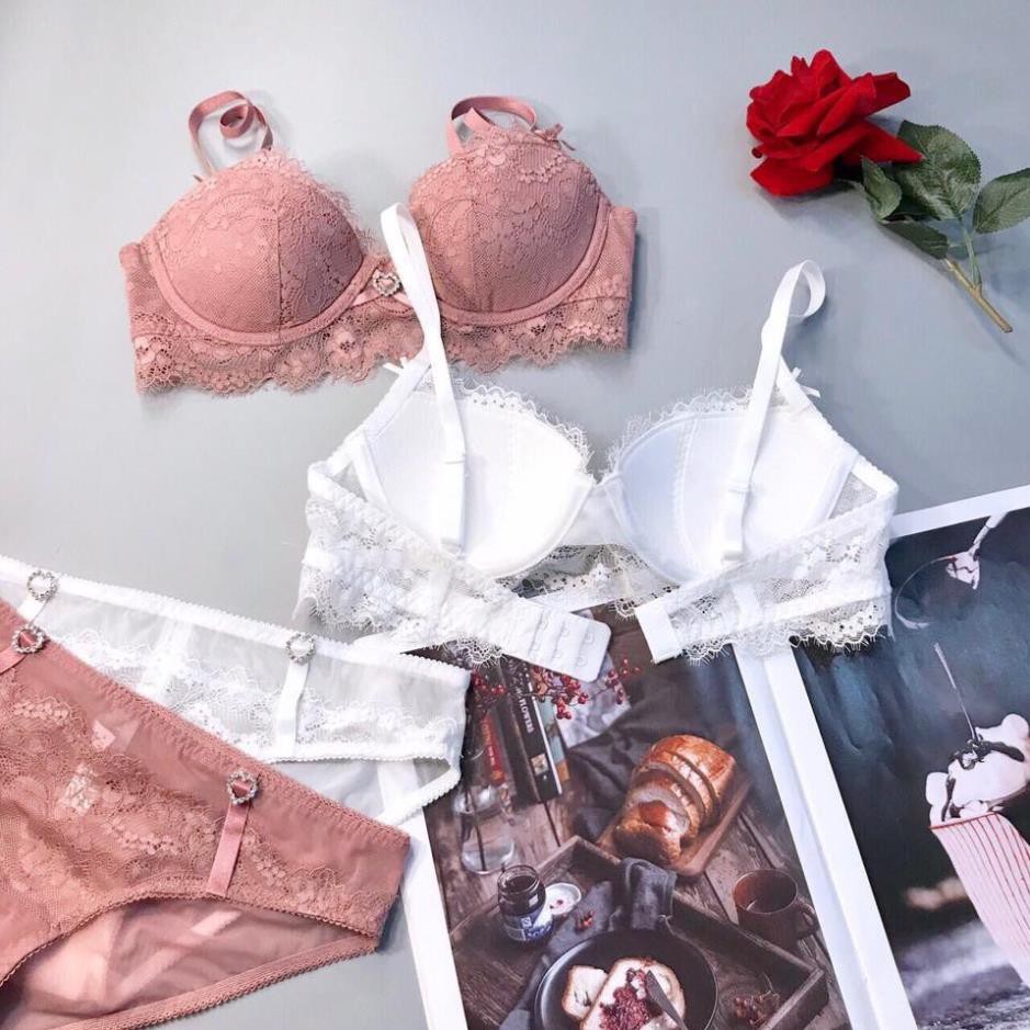 Bộ đồ lót B014 Charm tim có gọng mút mỏng BL