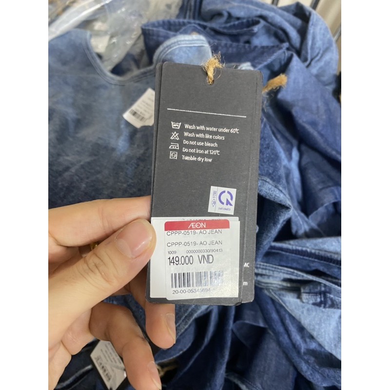 (40-75kg) Áo 2 dây wax giả jean mỏng nhẹ two wire coat ATOM