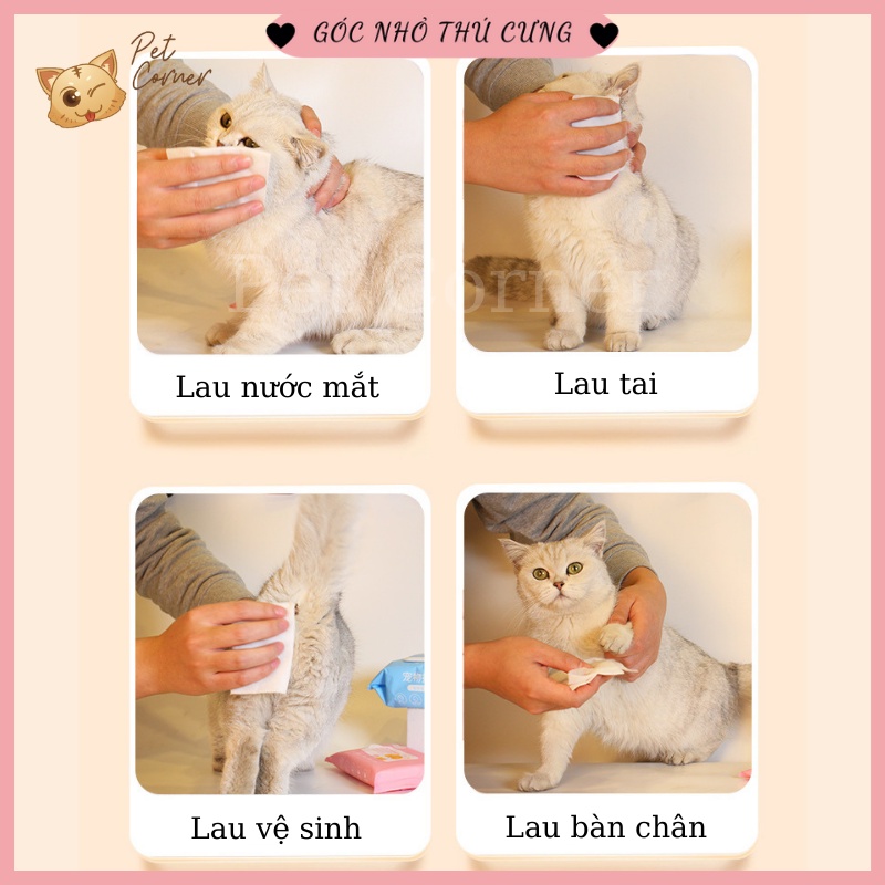 Khăn ướt đa năng cho chó mèo Borammy