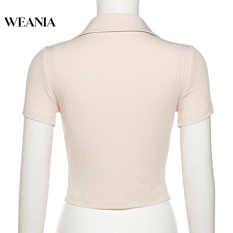 Áo polo Ngắn Tay Thắt Nút Thời Trang Cho Nữ