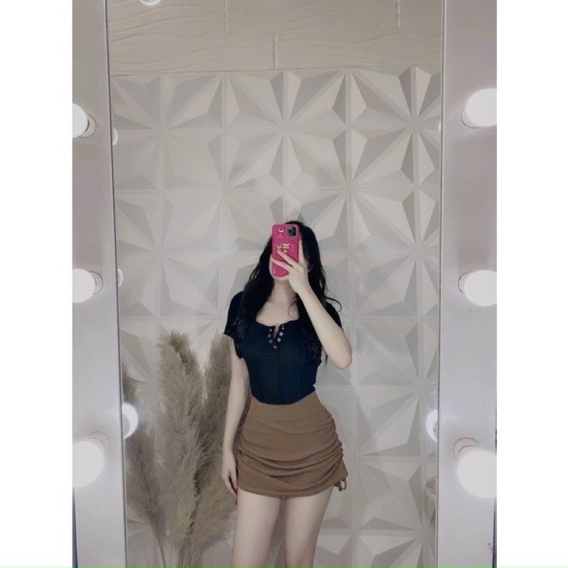 Chân váy dây rút hai bên