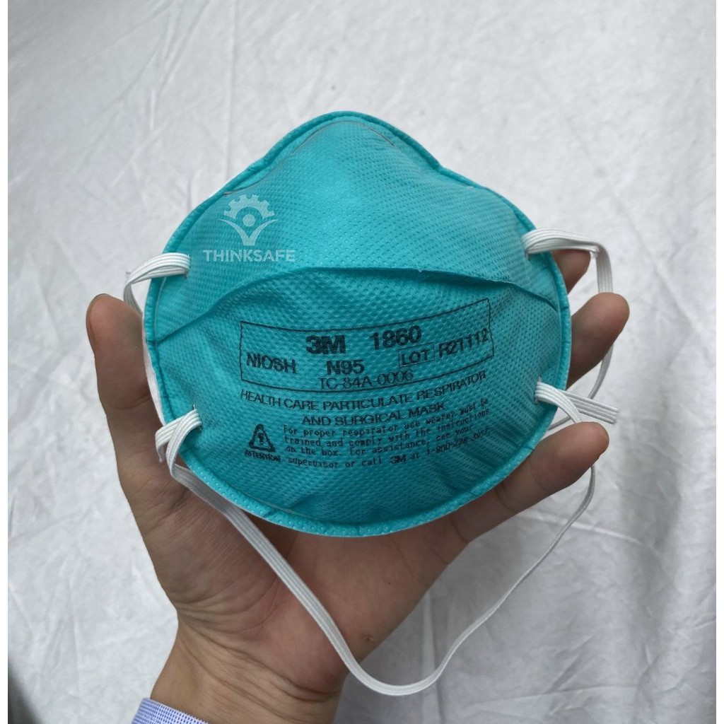 Khẩu trang 3M 1860 đạt chuẩn N95 FDA dây qua gáy chống giọt bắn, kháng khuẩn dùng trong y tế Khẩu trang 3M chính hãng