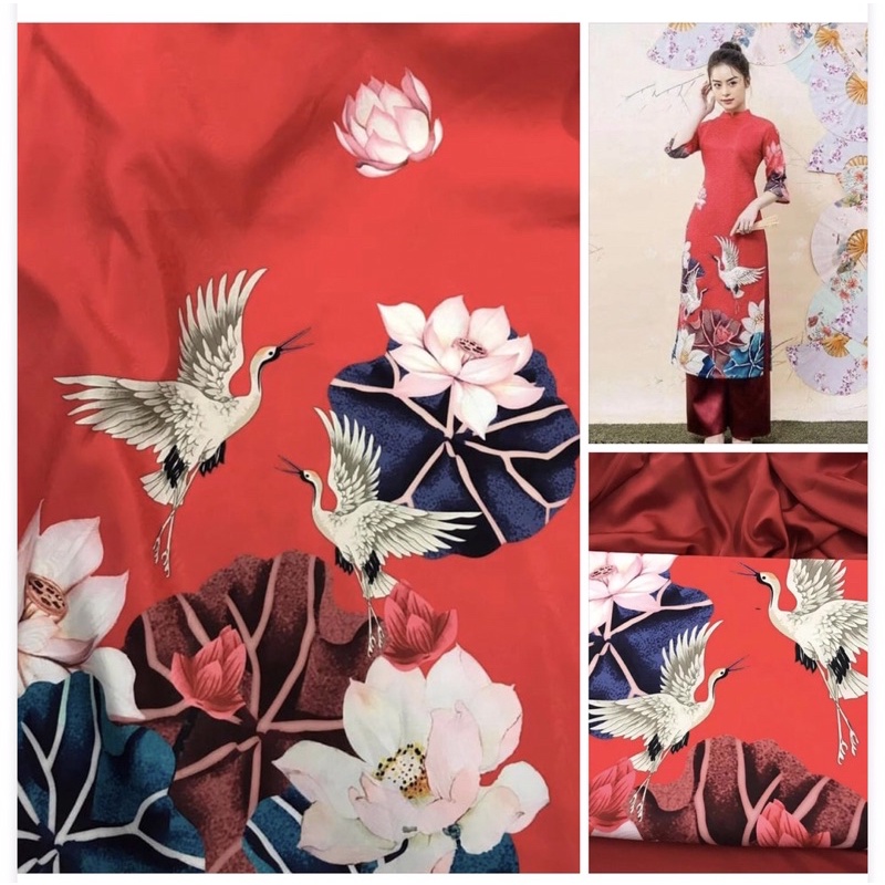 Vải may áo dài tết