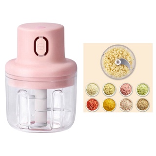 Máy xay tỏi ớt cầm tay mini sạc pin cao cấp dung tích 250ML Máy xay thịt đa năng 3 lưỡi bằng thép không gỉ