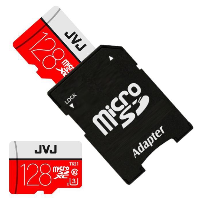 Thẻ nhớ 128Gb/64Gb/32Gb/16Gb JVJ Pro U3 Class10 kèm ADAPTER MicroSD – chuyên dụng cho CAMERA tốc độ cao 100Mb/s