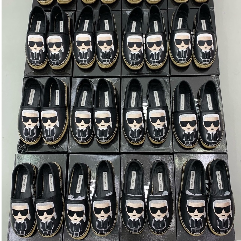 Giày Slipon cói K.a.r.l dân chơi logo thêu dập nổi LA 2022 on web fullbox size 38-44