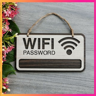 [DECOR] Bảng gỗ trang trí wifi password treo tường - Mẫu TW01