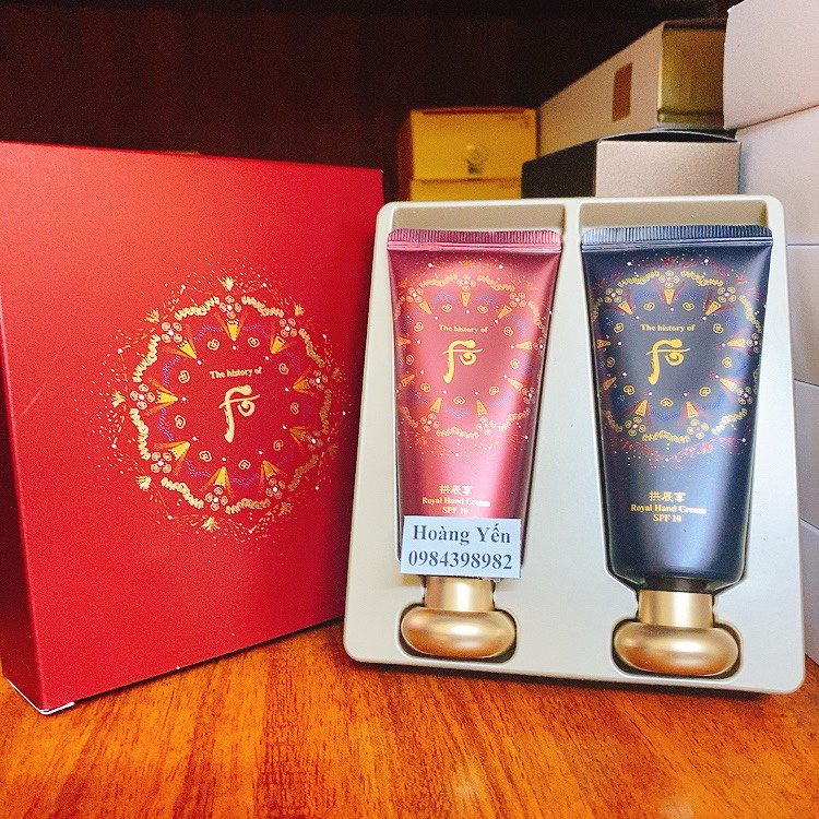 [HÀNG MỚI] Set kem dưỡng da tay whoo Royal Hand Cream SPF10 - 60ml/tuyp