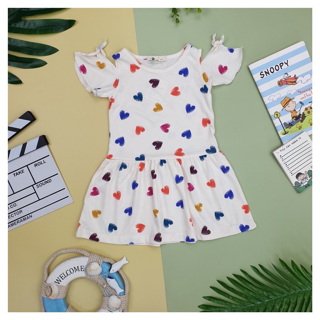 Váy bé gái chất cotton, đầm bé gái size 6-10 tuổi, đầm trẻ em SUNKIDS có nhiều màu