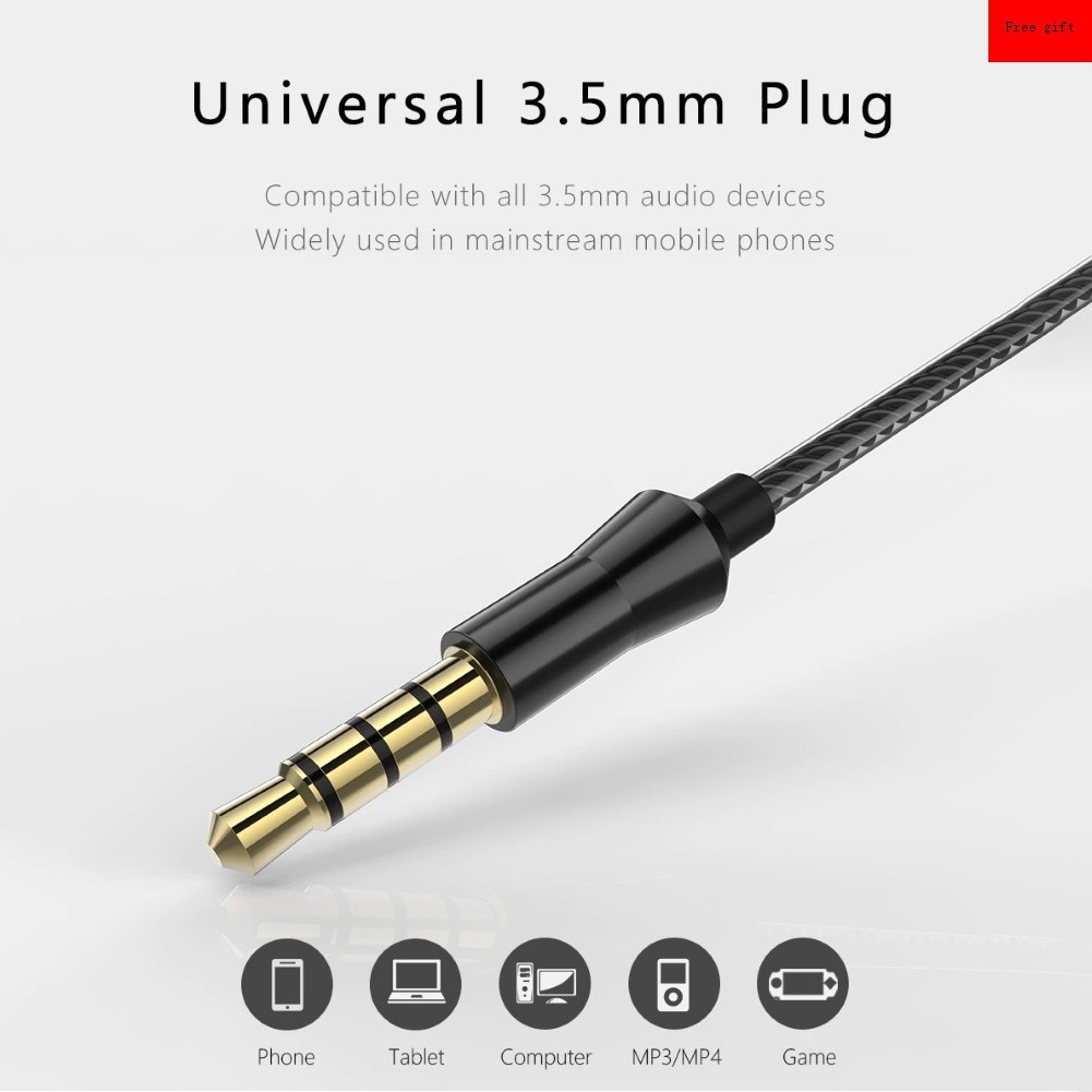 Tai Nghe Nhét Tai D1 Có Micro Jack Cắm 3.5mm