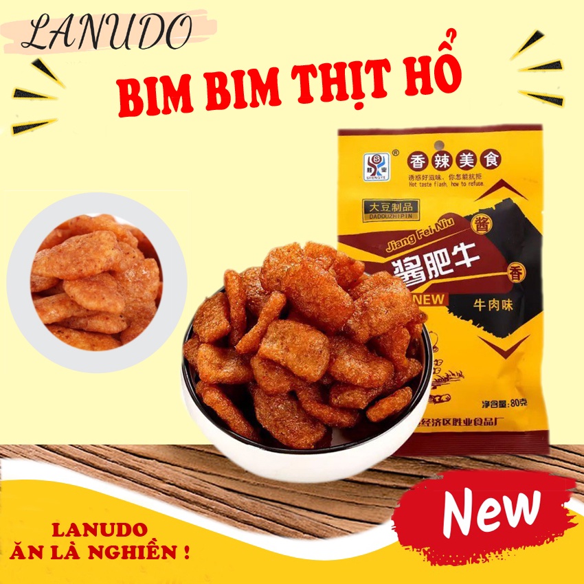 Bim bim thịt hổ ăn vặt trung quốc  gói 45 gam siêu ngon