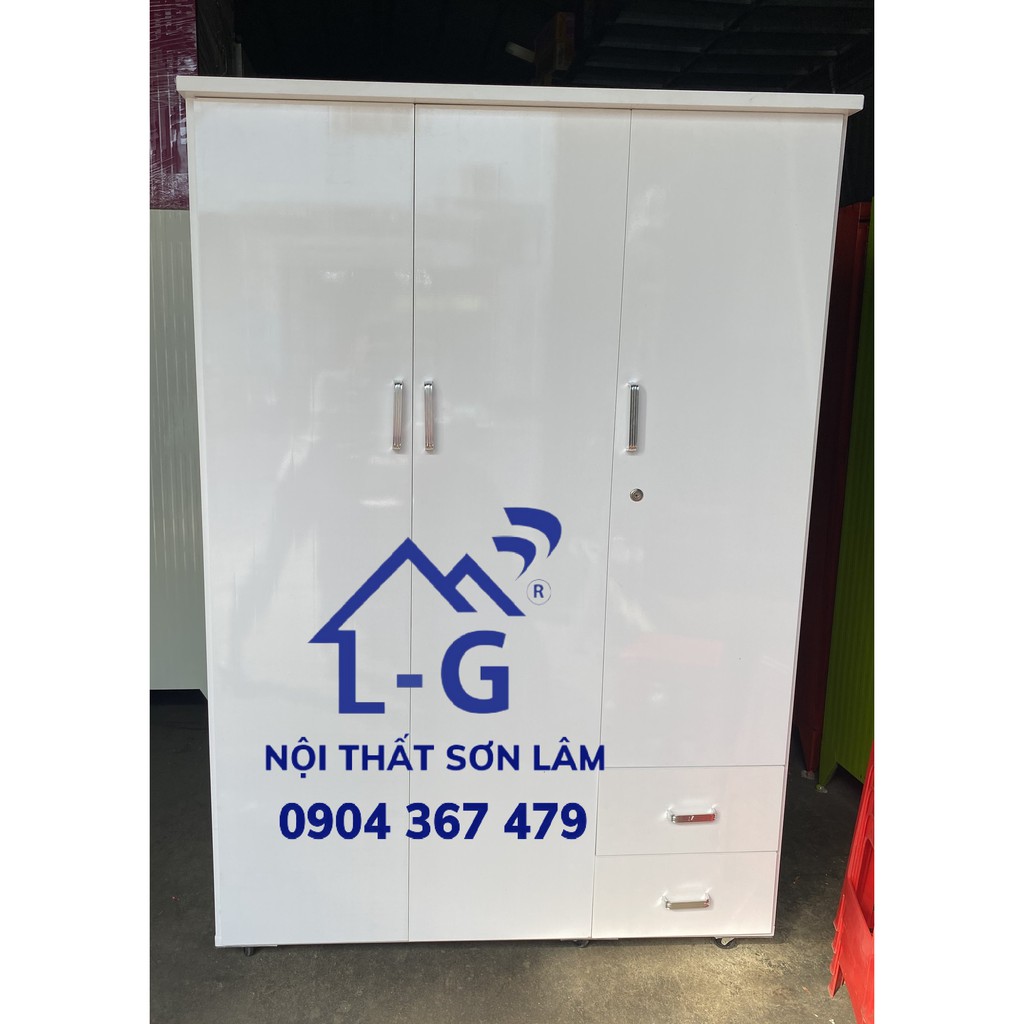 Tủ nhựa đài loan 3 cánh trắng size lớn 1m8 giá rẻ freeship