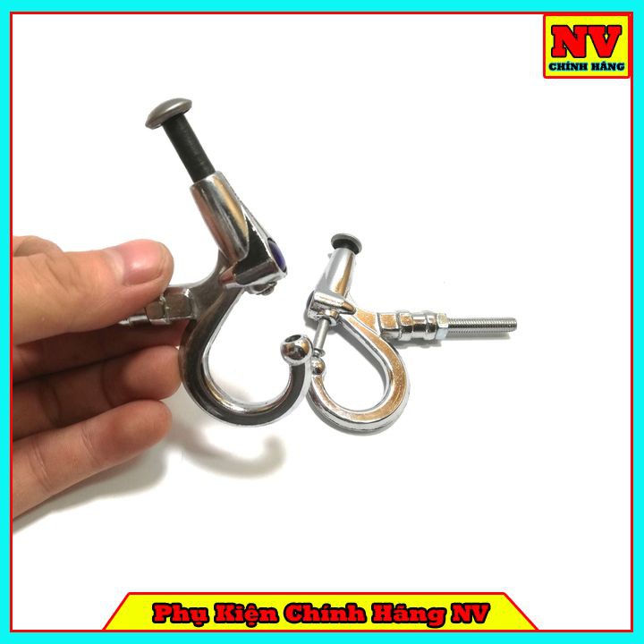 Móc Treo Đồ Xe Máy Có Nút Bấm Zin - Màu Bạc