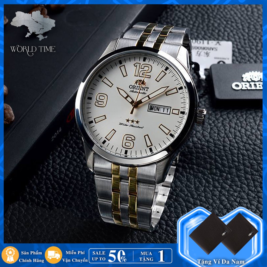 Đồng hồ Nam Orient SAB0B005WB Chính hãng, Bảo hành 3 năm, Chống nước, Chống xước, Dây thép và Dây da