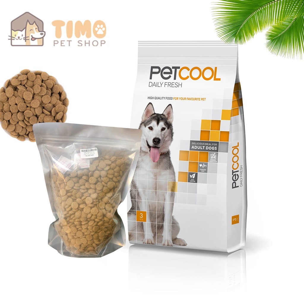 Thức ăn hạt Petcool cho chó size lớn (Túi Zip 1kg) - Hạt cao cấp nhập khẩu châu Âu