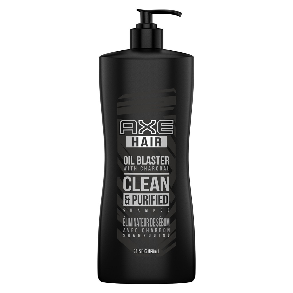 Dầu gội cho nam AXE Hair Oil Blaster With Charcoal Mens Shampoo For Oil Prone Hair Cleans and Purifies 828ml (Mỹ)