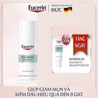 Eucerin- kem dưỡng 5 trong 1 matt fluid 50ml pro acne solution a.i matt fluid+ tặng kem dưỡng 5 trong 1 matt fluid 5ml