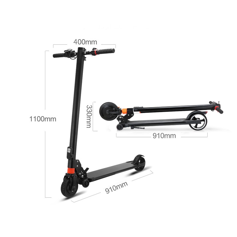 Xe Scooter điện xếp gọn S8 không yên , bản 6km tải 150kg, scooter người lớn xách tay