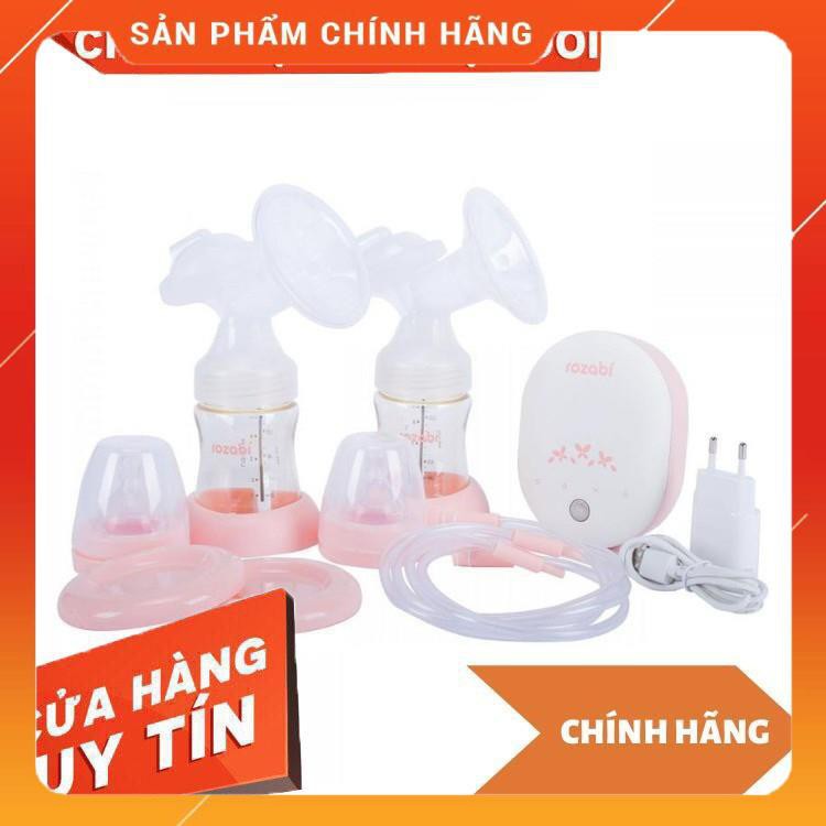 Máy hút sữa điện đôi Rozabi Deluxe Plus có pin sạc