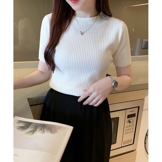 Áo Len Cộc Tay Nữ DORIA Dáng Basic dễ phối đồ_Aolencoctay3029_P0K45