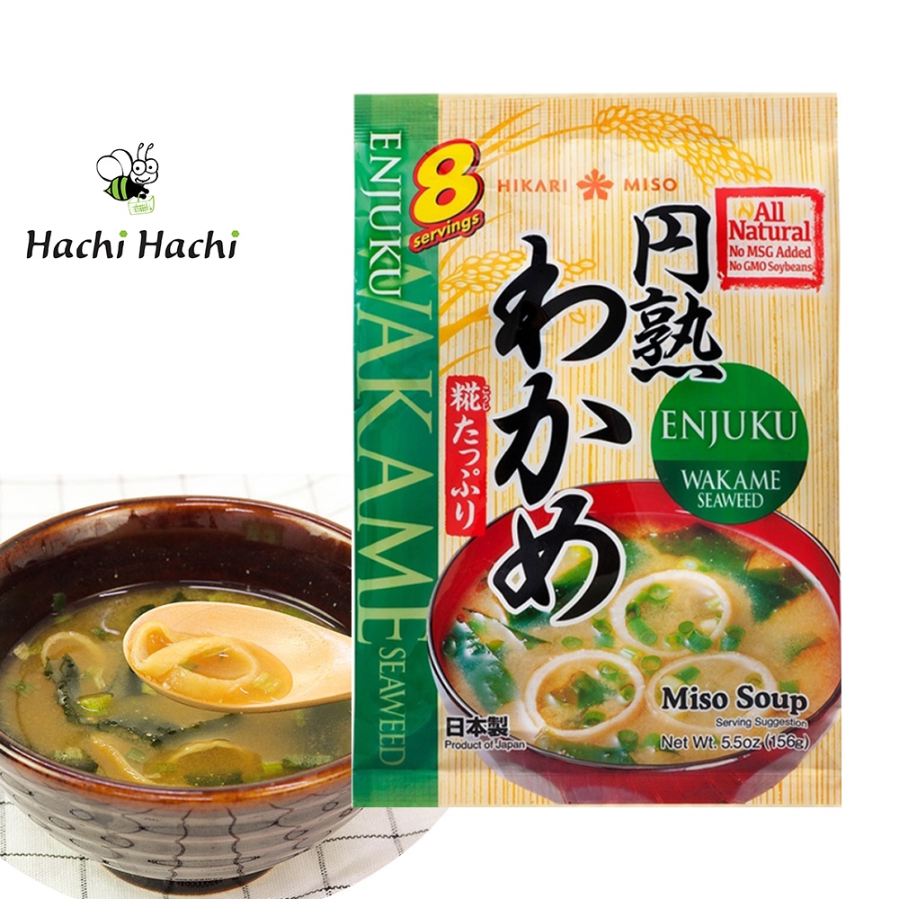 Súp miso rong biển wakame ăn liền Hikari Miso enjuku 156g (8 phần) - Hachi Hachi Japan Shop