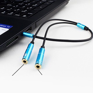 Cáp Chia Loa, Jack Chia Đầu 3.5mm 1 ra 2 , Hàng Chất Lượng, Bọc Chống Đứt