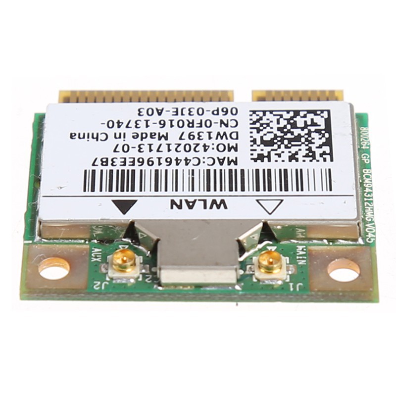 Card Wifi không dây Mini PCI-E 54m cho Dell dw1397 0kw770 BroadCom bcm94312hmg2l