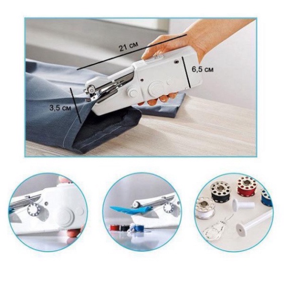 ( FREESHIP 99K ) Máy Khâu Mini Cầm Tay - Máy May Mini Handy Stitch Nhỏ Gọn Tiện Dụng