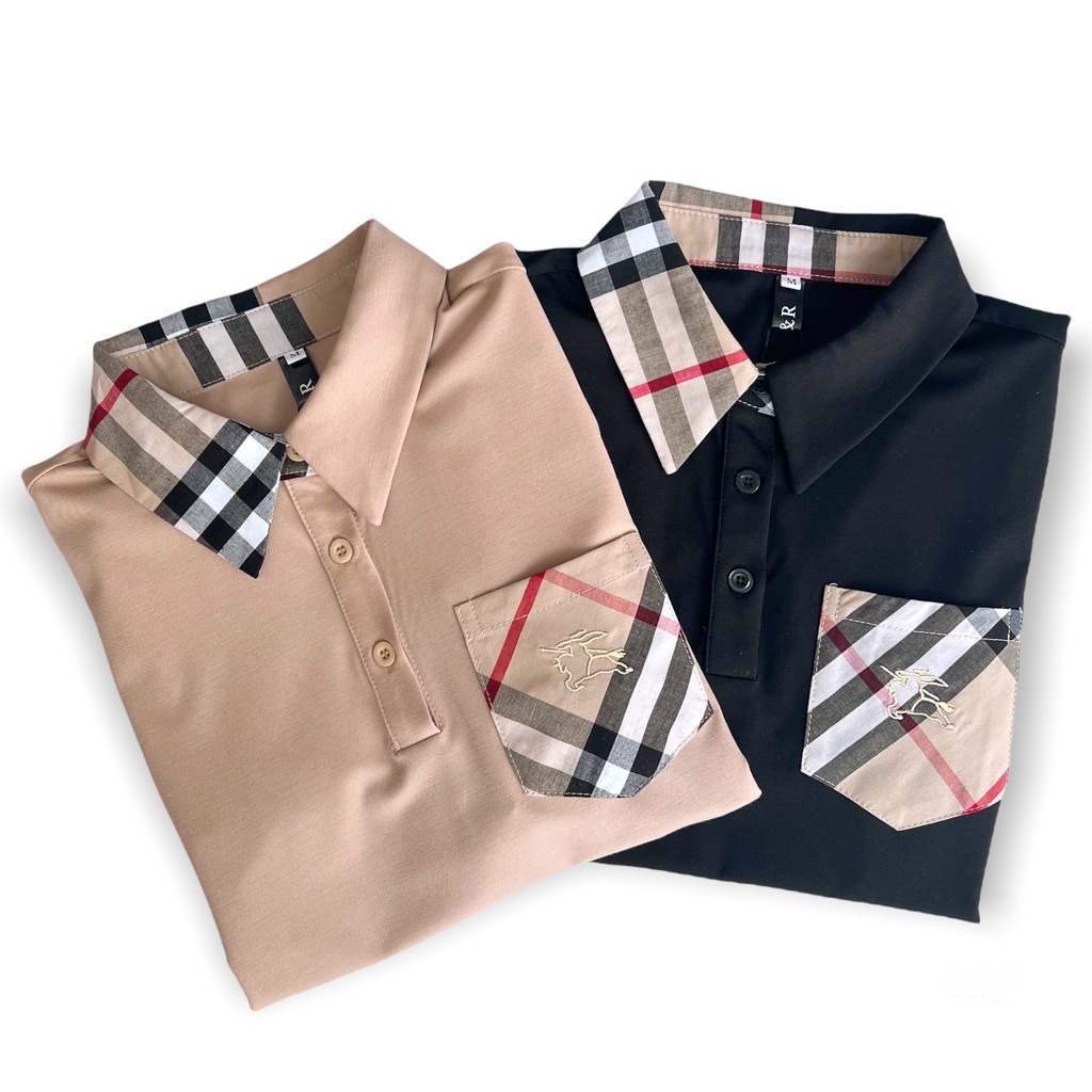 Đầm polo nữ bigsize thêu BBR Quảng Châu cao cấp chân váy xếp ly D&R Fashion D127