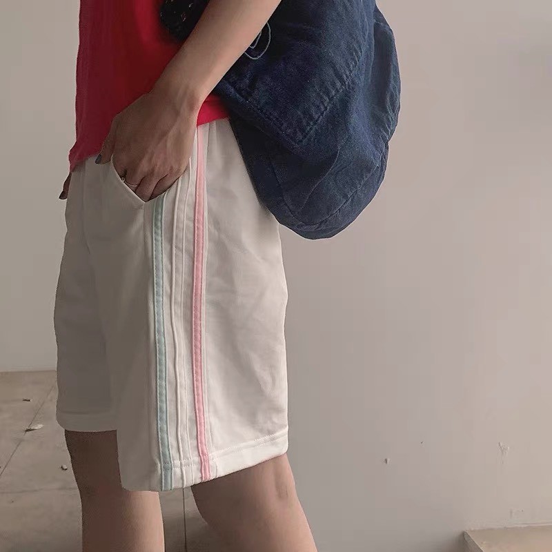 [Mã FAMAYWA giảm 10K đơn 50K] Quần Đùi 3 Sọc Unisex nam nữ Quần Shorts ống rộng màu Đen - Trắng - Xanh Ulzzang | BigBuy360 - bigbuy360.vn