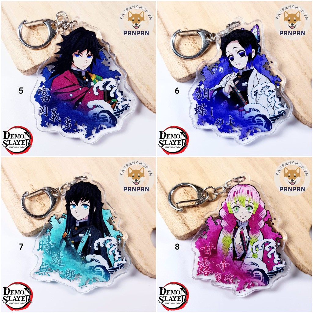 Móc Khóa Acrylic Anime Kimetsu no Yaiba 10 nhân vật (6cm)